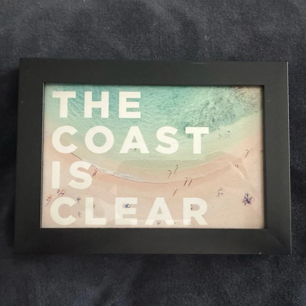 Gray Malin “the coast is clear” 4x6 available in white or black frame.